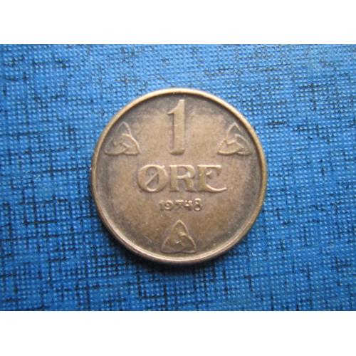 Монета 1 эре Норвегия 1948