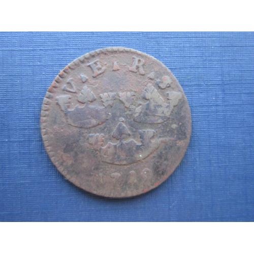 Монета 1 эре Швеция 1719