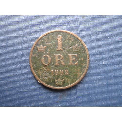 Монета 1 эре Швеция 1882