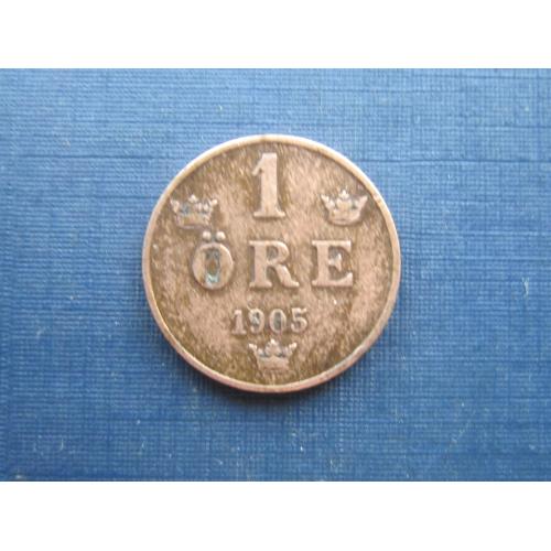 Монета 1 эре Швеция 1905
