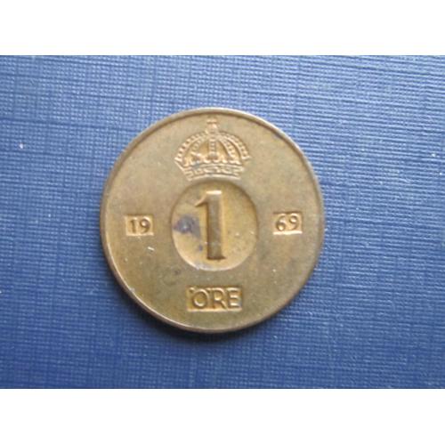 Монета 1 эре Швеция 1969