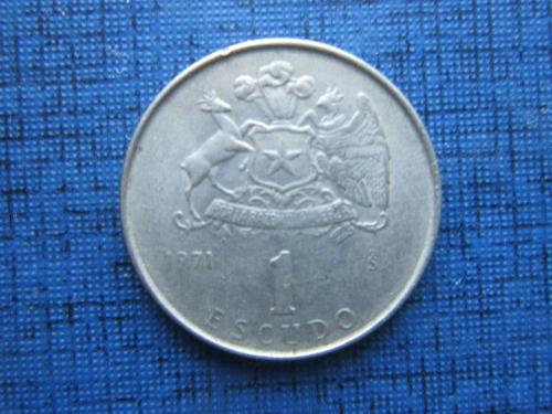 Монета 1 эскудо Чили 1971