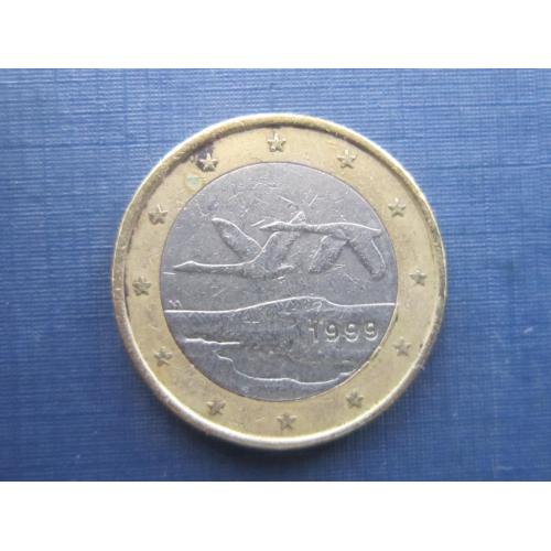 Монета 1 евро Финляндия 1999 фауна гуси