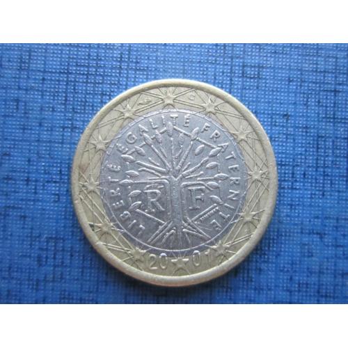 Монета 1 евро Франция 2001