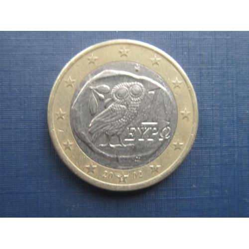Монета 1 евро Греция 2002 фауна сова