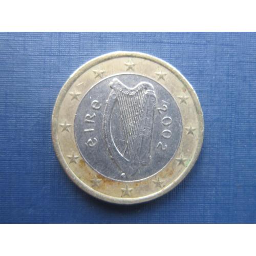 Монета 1 евро Ирландия 2002