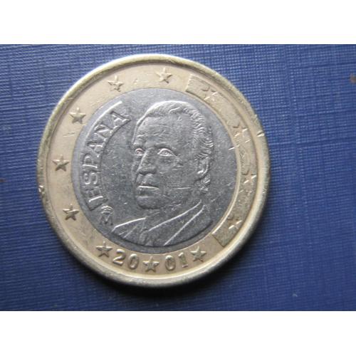 Монета 1 евро Испания 2001