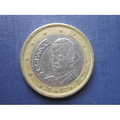 Монета 1 евро Испания 2002