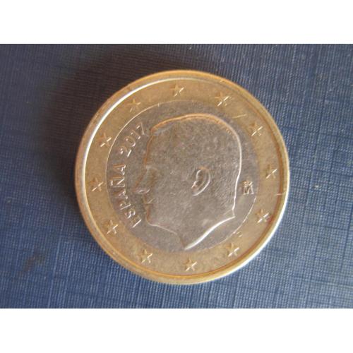 Монета 1 евро Испания 2017 новый тип