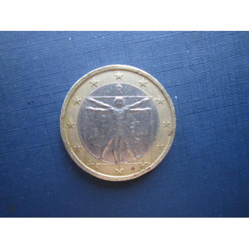 Монета 1 евро Италия 2002