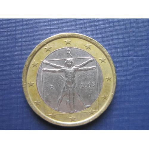 Монета 1 евро Италия 2003