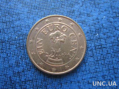 монета 1 евроцент Австрия 2004
