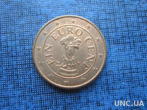 монета 1 евроцент Австрия 2011
