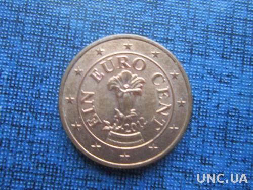 монета 1 евроцент Австрия 2012
