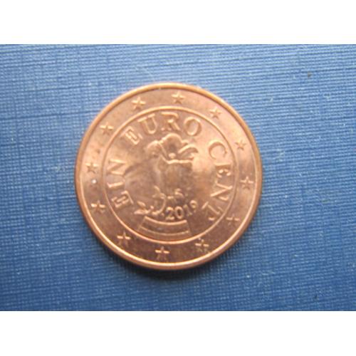 Монета 1 евроцент Австрия 2019