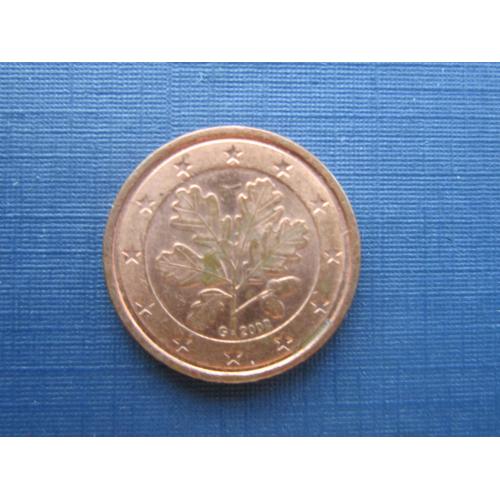 Монета 1 евроцент Германия 2002 G