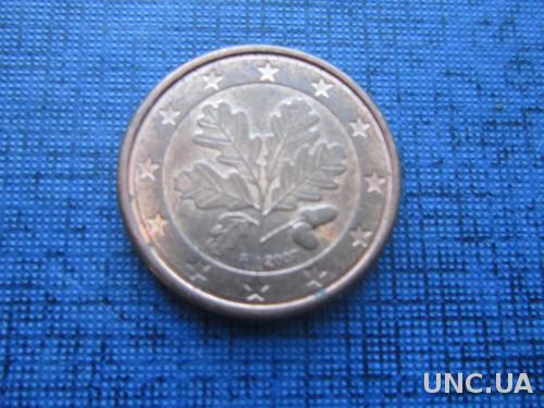 монета 1 евроцент Германия 2008 F
