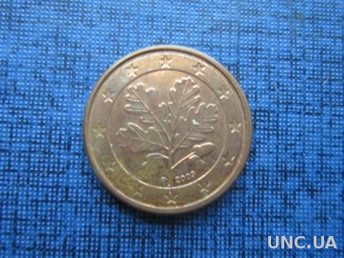 монета 1 евроцент Германия 2009 F
