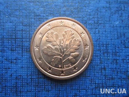 монета 1 евроцент Германия 2012 F
