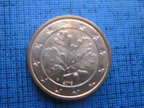 Монета 1 евроцент Германия 2016 F
