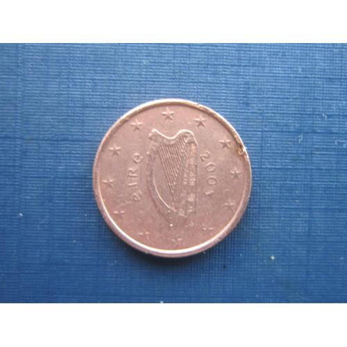 Монета 1 евроцент Ирландия 2003