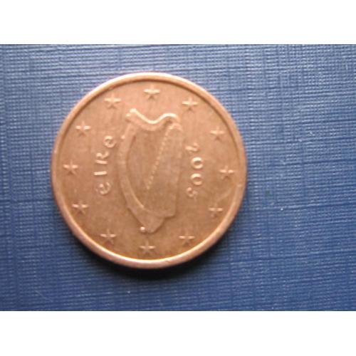 Монета 1 евроцент Ирландия 2005