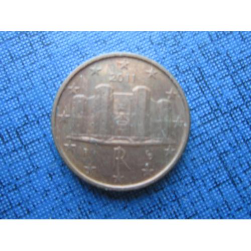 Монета 1 евроцент Италия 2011