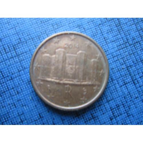 Монета 1 евроцент Италия 2014