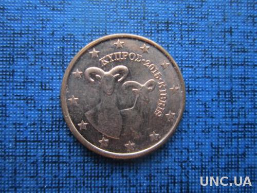 монета 1 евроцент Кипр 2015 фауна муфлон
