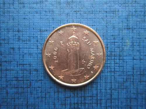 Монета 1 евроцент Сан-Марино 2006