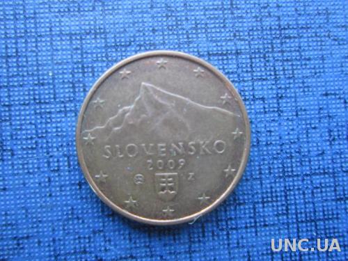 Монета 1 евроцент Словакия 2009
