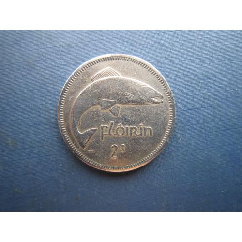 Монета 1 флорин 2 шиллинга Ирландия 1961 фауна рыба