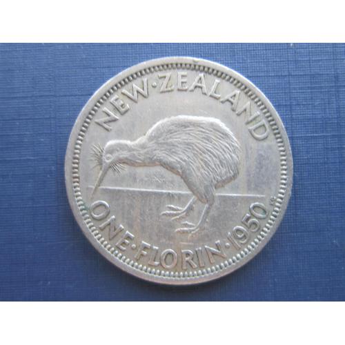 Монета 1 флорин (2 шиллинга) Новая Зеландия 1950 фауна птица