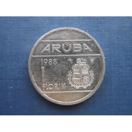 Монета 1 флорин Аруба Нидерландская 1988
