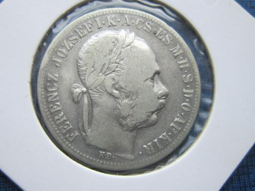 монета 1 форинт Австро-Венгрия 1884 для Венгрии серебро редкий год