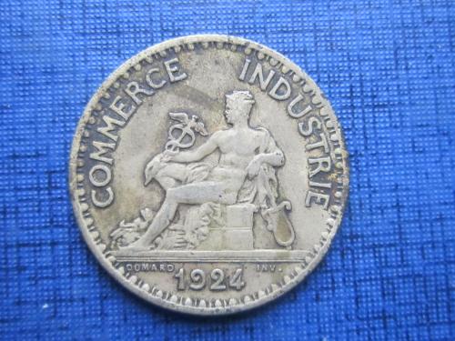 Монета 1 франк Франция 1924