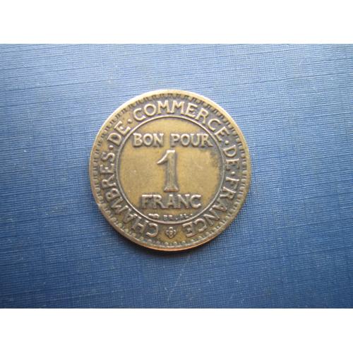 Монета 1 франк Франция 1924