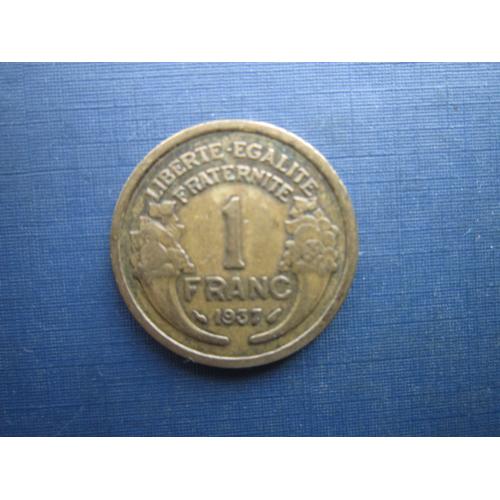 Монета 1 франк Франція 1937