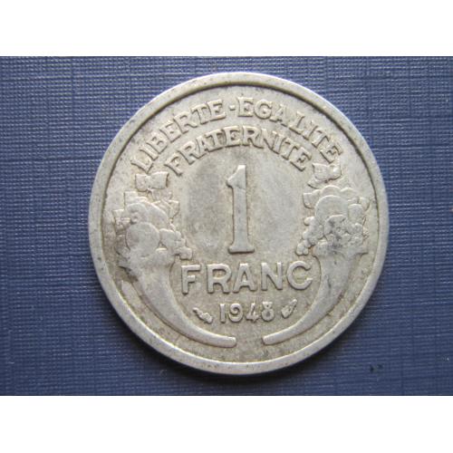 Монета 1 франк Франция 1948