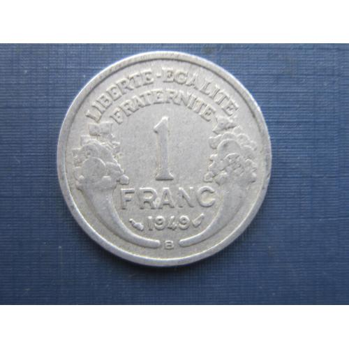 Монета 1 франк Франция 1949 В