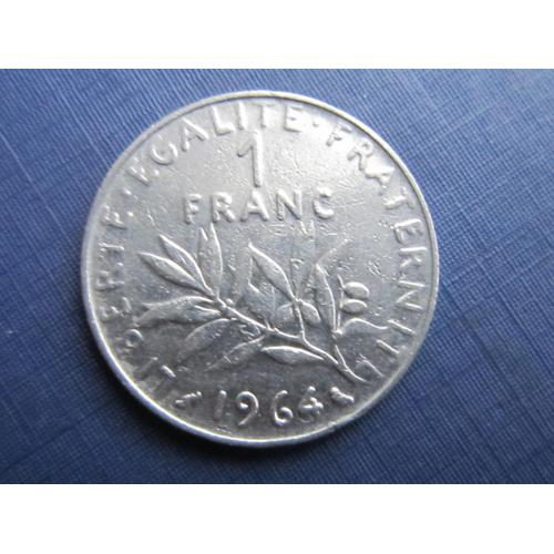 Монета 1 франк Франция 1964