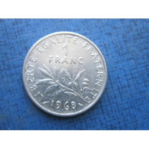 Монета 1 франк Франция 1968