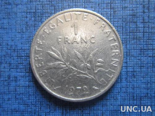 Монета 1 франк Франция 1972
