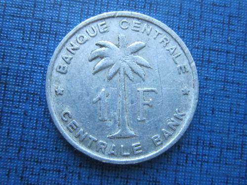 Монета 1 франк Конго Бельгийское 1958