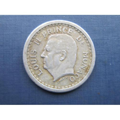 Монета 1 франк Монако 1943