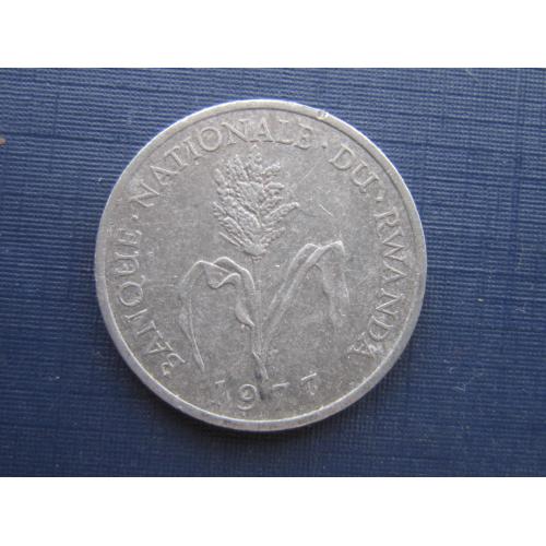 Монета 1 франк Руанда 1977