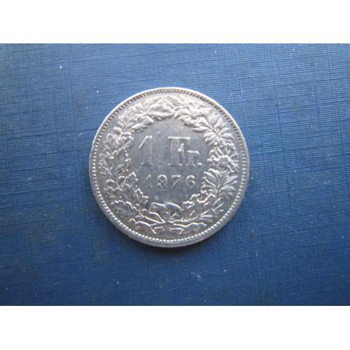 Монета 1 франк Швейцарія 1976