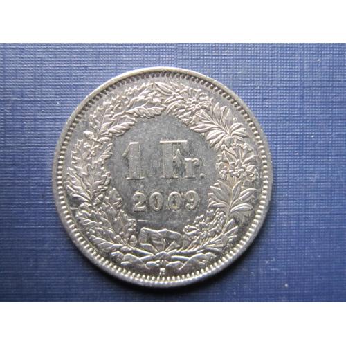 Монета 1 франк Швейцария 2009