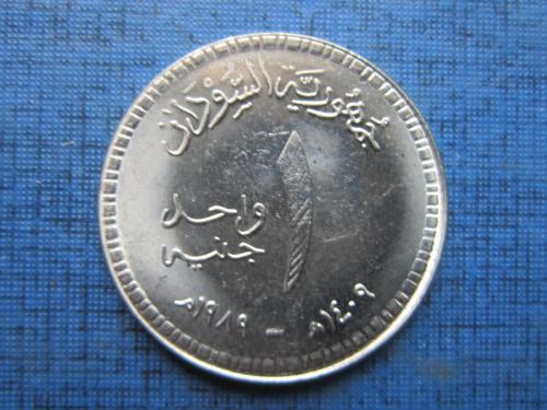 Монета 1 фунт Судан 1989 состояние