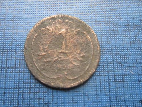 Монета 1 геллер Австро-Венгрия 1900 как есть